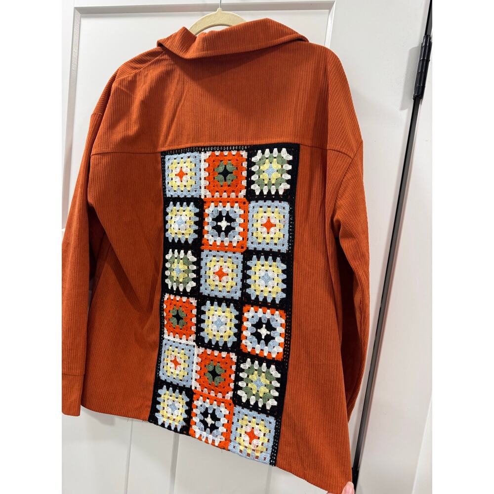 Jen & Co patchwork burnt orange jacket - Picture 2 of 9